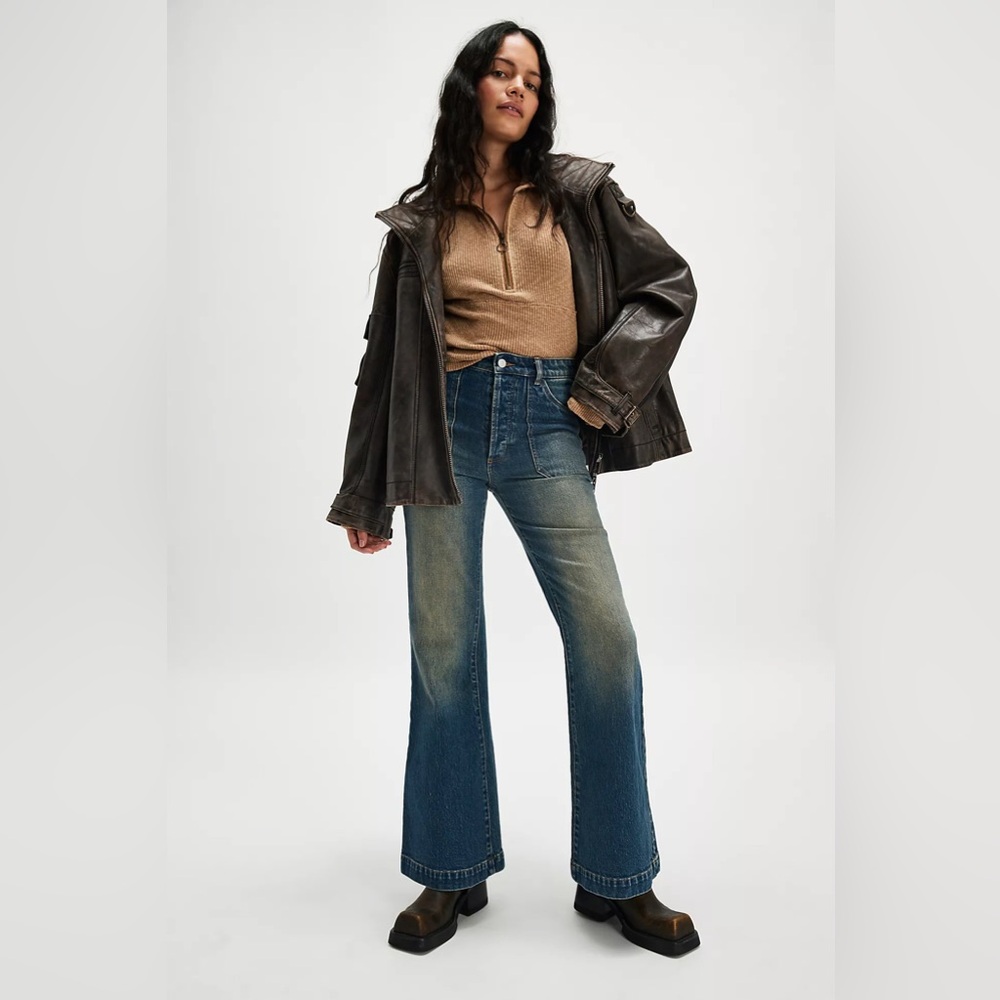 NWT FP X Rolla's East Coast Patch Pocket Flare Jeans - Picture 3 of 4